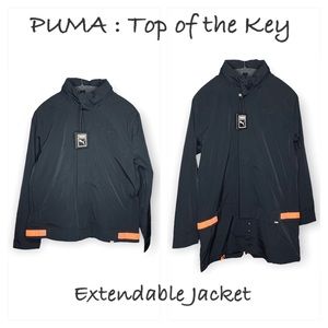 PUMA Top of the Key Extendable Windbreaker Hooded Jacket Men’s S M L Fall Winter